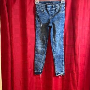 Justice Distressed Blue Jeggings for Women